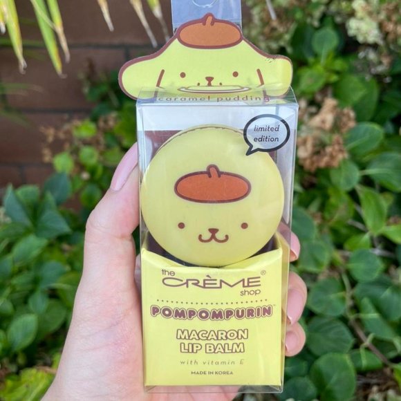 Sanrio x The Crème Shop: Pompompurin Macaron Lip Balm - Picture 2 of 4